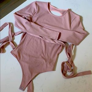 Revolve PrivacyPlease Pink Backless Onesie- XS